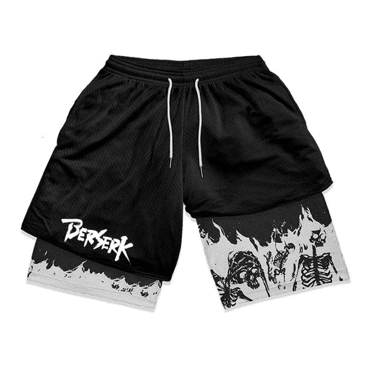 Skeleton Gym Shorts